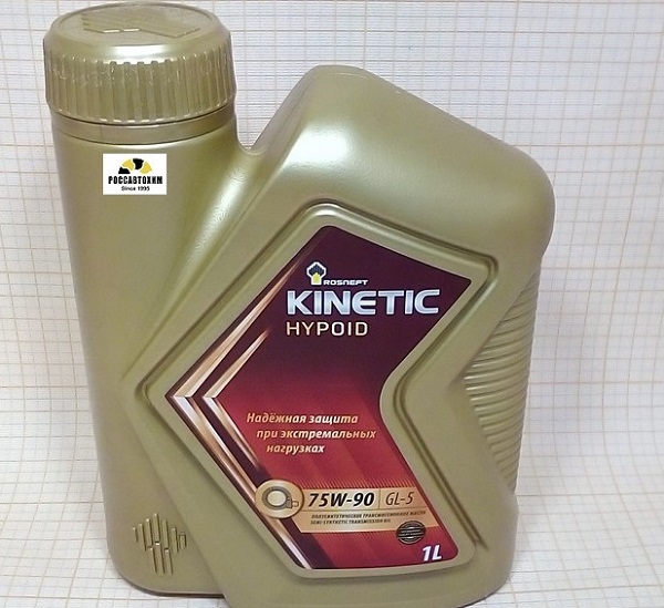 Масло трансмиссионное Роснефть Kinetic Hypoid 75W90 GL-5 п/синт. 1л .