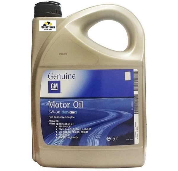 Масло моторное GM Dexos2 Longlife SAE 5W30  5л /1942003/