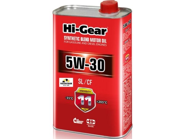 Масло моторное HI-GEAR 5W30 SL/СF (1 л) п/синт. HG1130
