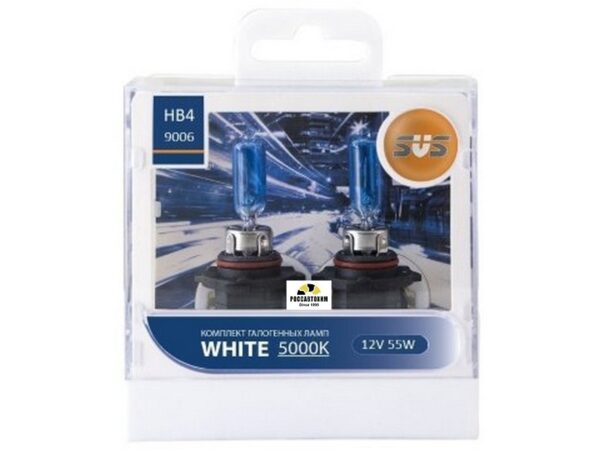Автолампы 12V HB4/9006 55W  White 5000K (2шт+2шт W5W) SVS