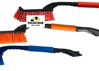 Щетка со скребком, черно-красная AL-120