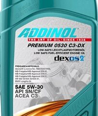 Масло моторное ADDINOL Premium 0530 C3-DX 5W30 SN/CF, C3 синт. 1л