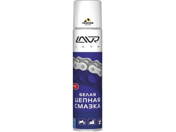 Белая цепная смазка с PTFE LAVR  400 мл /Ln1741/