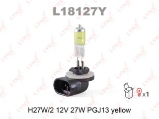 Лампа H27W/2 12V PGJ13 YELLOW LYNXauto L18127Y