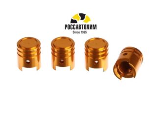 Колпачок на вентиль, TORSO, поршень, золотой, набор 4 шт   9750312
