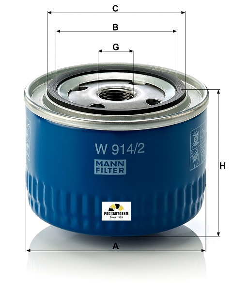 Фильтр масляный MANN W914/2