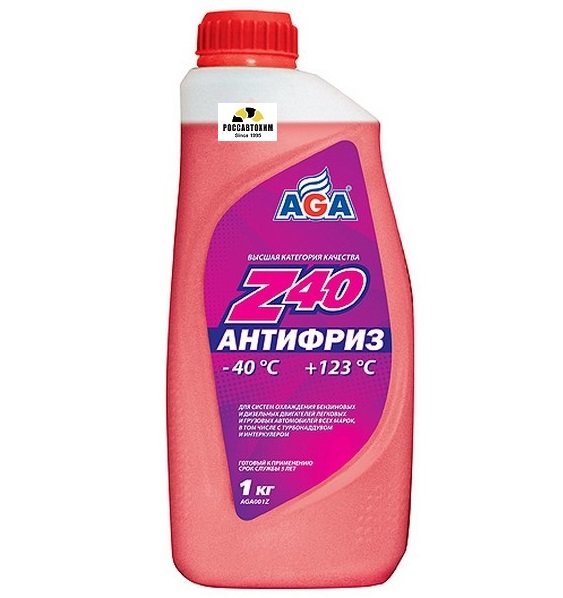 Антифриз готовый -40С+123С, 946мл (красный) AGA001Z