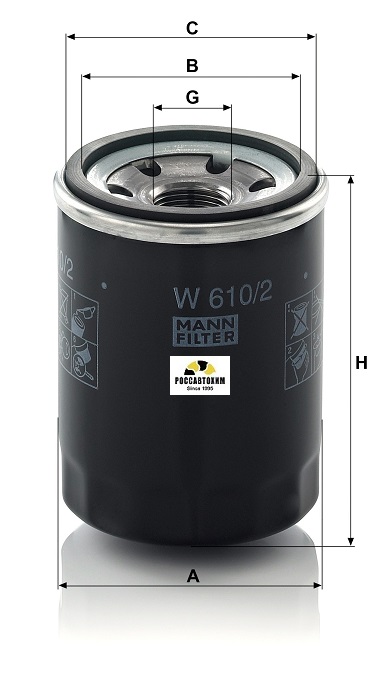 Фильтр масляный MANN W610/2