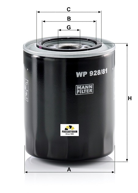 Фильтр масляный MANN WP928/81