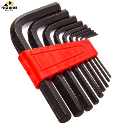 Набор ключей шестигранников 2,0-12мм,9шт.(009) ЕРМАК /657-009/