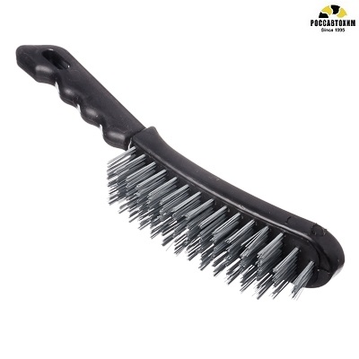 ЕРМАК Щётка металл.с пластик.ручкой,6-ти рядная /656-072/