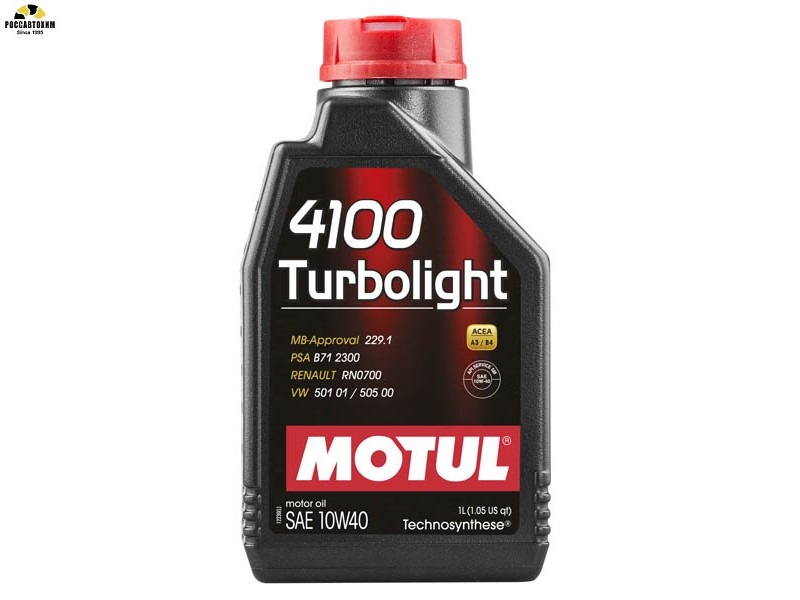 Масло моторное MOTUL 4100 Turbolight 10w40 A3/B4 1л/108644/