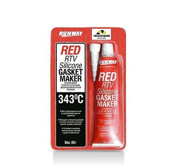 Силиконовый герметик-прокладка 85г КРАСНЫЙ (туба) RW8500