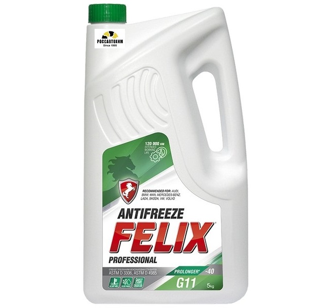 Антифриз FELIX PROLONGER-40 5 кг G11 (зеленый) г. Дзержинск