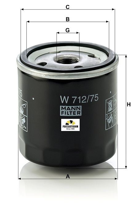 Фильтр масляный MANN W712/75
