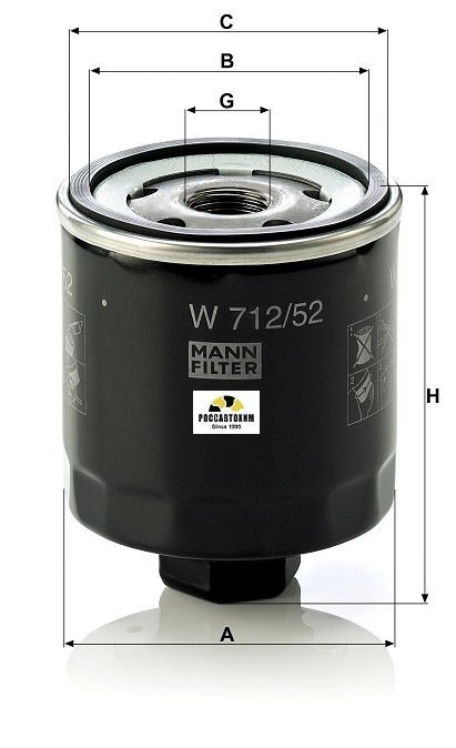 Фильтр масляный MANN W712/52