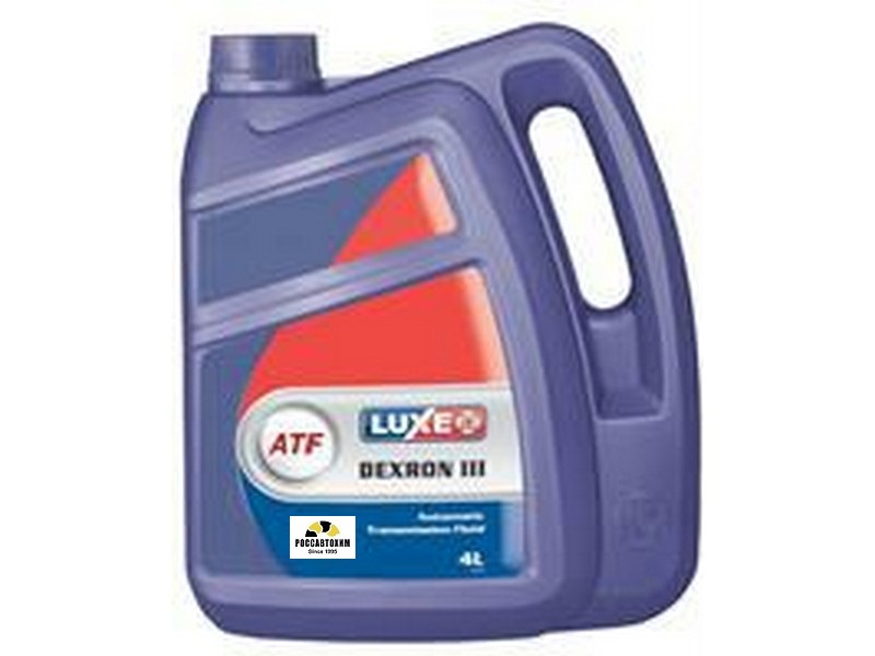 Масло трансмиссионное ATF Dexron III 4л полусинтетика LUXE