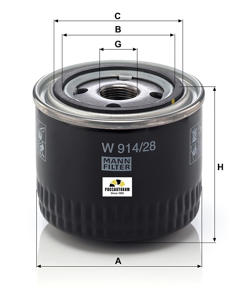 Фильтр масляный MANN W914/28
