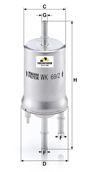 Фильтр топливный MANN WK69/2