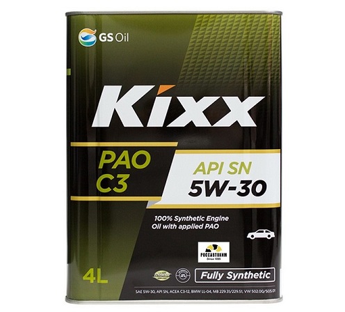 Масло моторноеKIXX РAO 5W30 SN, C3 синт. 4л