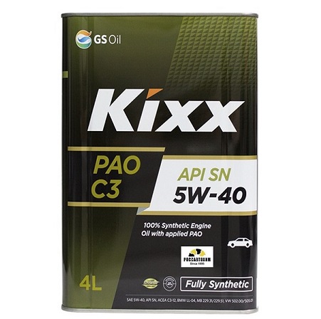 Масло моторное KIXX РAO 5W40 SN, C3 синт. 4л