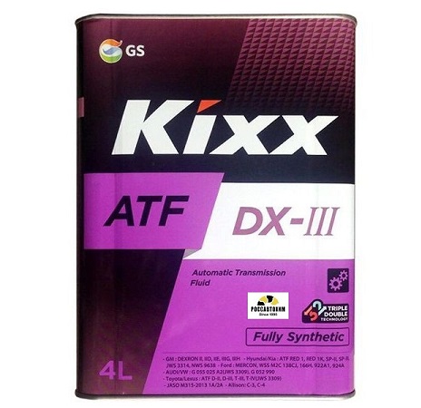 Масло трансмиссионное KIXX ATF DX-III синт. 4л
