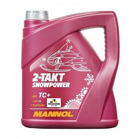Масло моторное MANNOL 2-TAKT SNOWPOWER,4л. (синт, снегоходы)