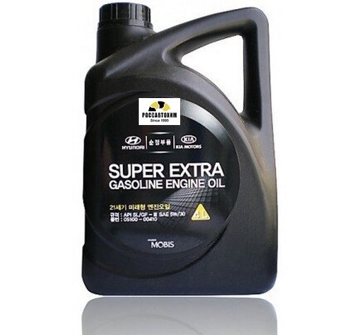Масло моторное Hyundai/KIA Super Extra Gasoline SAE5W30 SL/GF-3 п/с 4л /05100-00410/