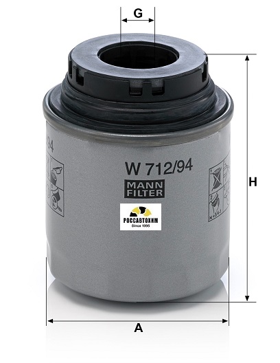 Фильтр масляный MANN W712/94