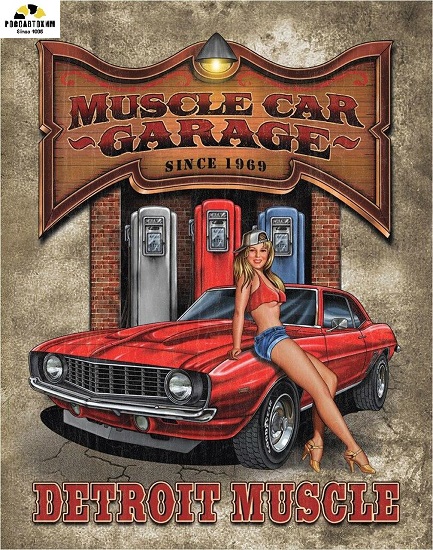 1568 Legends - Muscle Car Garage картинка металл.оригинал