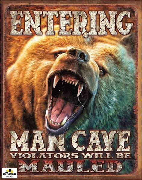 1817 Man Cave - Grizzly картинка металл.оригинал