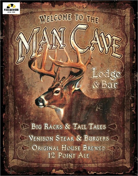 1868 JQ - Man Cave Lodge картинка металл.оригинал