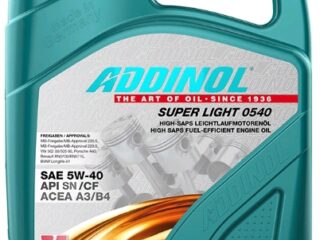 Масло моторное ADDINOL Super Light 0540 5W40 SN/CF, A3/B4 синт. 4л