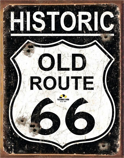 1938 Old Route 66 Weathered картинка металл.оригинал