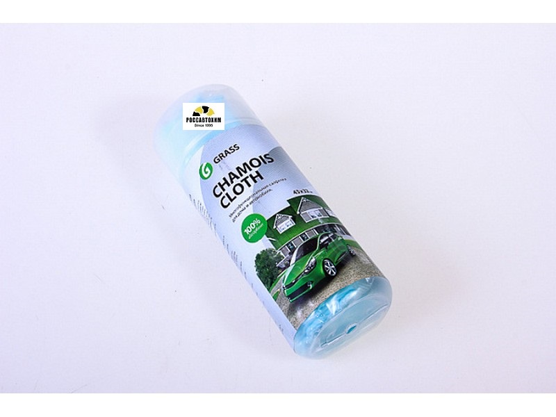 Салфетка - замша GRASS в пенале с пропиткой (малая 43x32см) Эконом / IT-0462 /