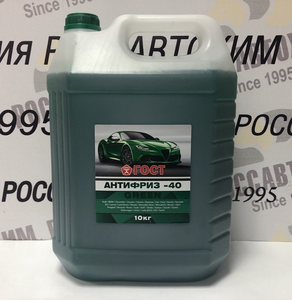 Антифриз "ГОСТ" -40 зеленый 10кг