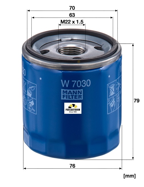 Фильтр масляный MANN W7030