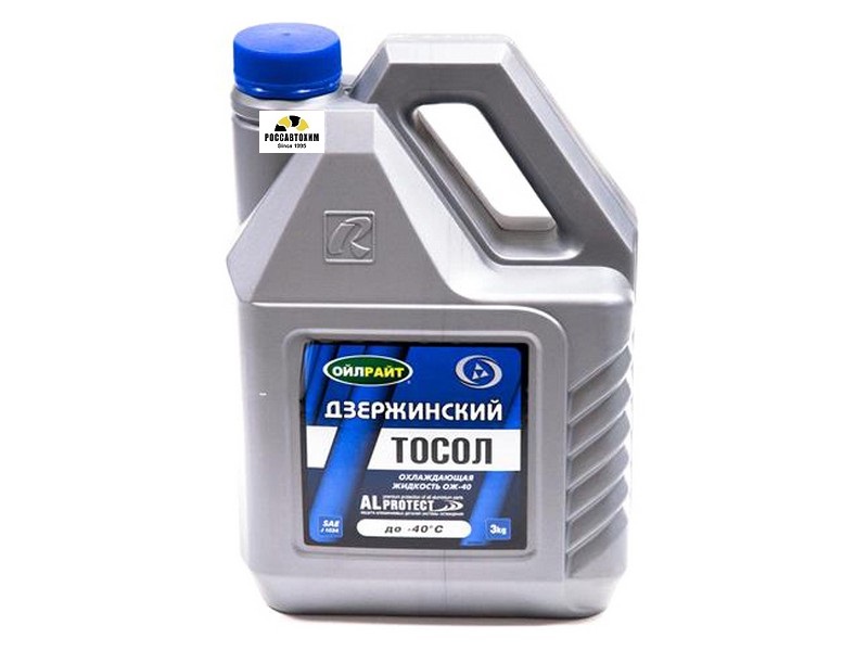 Охлаждающая жидкость Тосол Дзержинский ОЖ-40 3 кг (ТМ OILRIGHT)