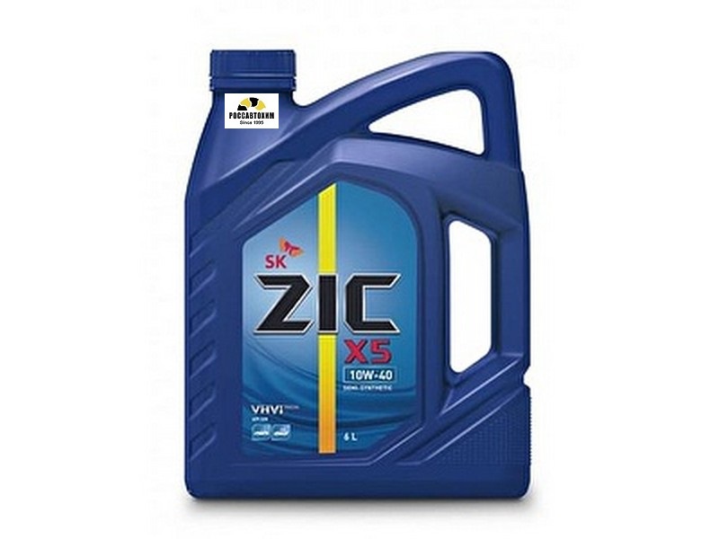 Масло моторное ZIC X5 10W40 6л п/с