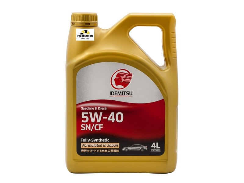 Масло моторное IDEMITSU FULLY-SYNTHETIC SN/CF 5W40 (4л) /30015046-746/