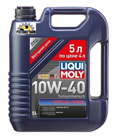 Масло моторное LIQUI MOLY Optimal Diesel 10W40 5л 3934/2288