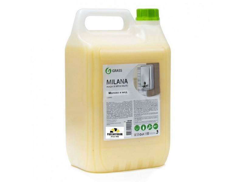 Жидкое мыло GRASS "Молоко и мед" 5л.