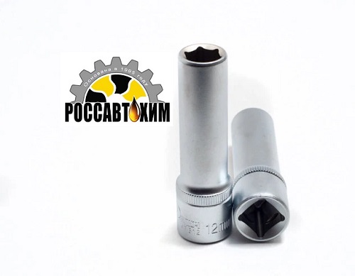 Головка ГЛУБОКАЯ ( 6 граней) 12мм /77812/ Сервис ключ