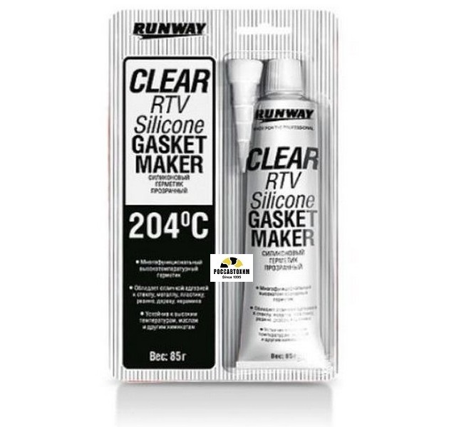 Силиконовый герметик-прокладка 85г ПРОЗРАЧНЫЙ (туба) RW8502