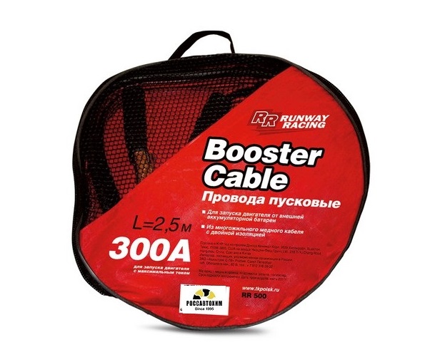 Провода прикуривателя 300А RUNWAY (в сумке) RR300