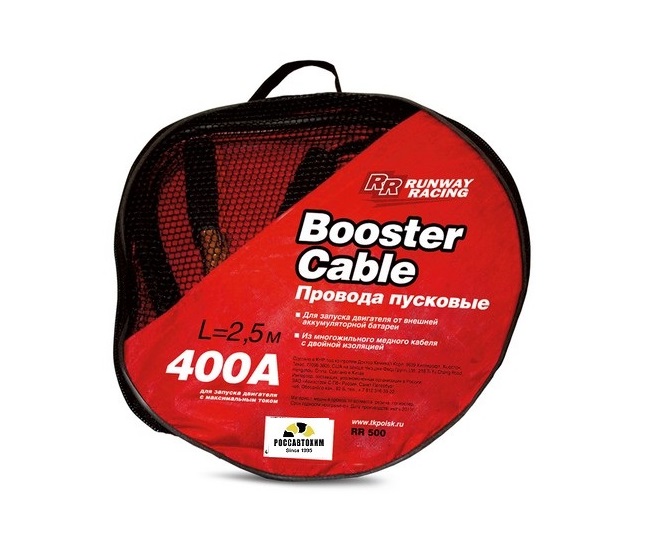 Провода прикуривателя 400А RUNWAY (в сумке) RR400