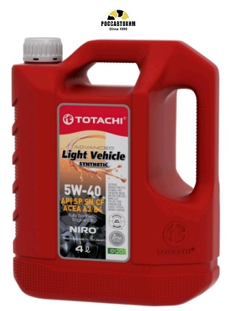 Масло моторное TOTACHI NIRO LV Synthetic 5W40 SP/SN/CF, A3/B4 синт. 4л