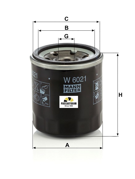 Фильтр масляный MANN W6021