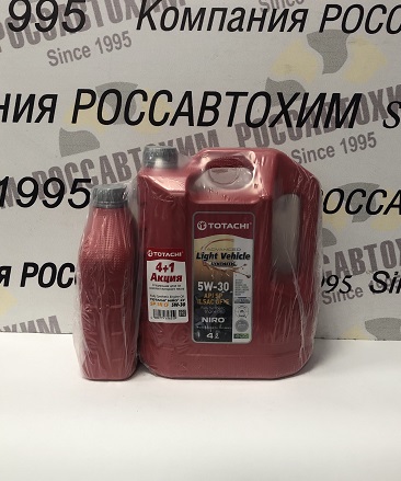 АКЦИЯ! Масло моторное TOTACHI NIRO LV SP Synthetic 5W30 3,47 кг/ (4+1=5л)