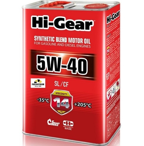 Масло моторное HI-GEAR 5W40 SL/СF (4 л) п/синт. HG1144